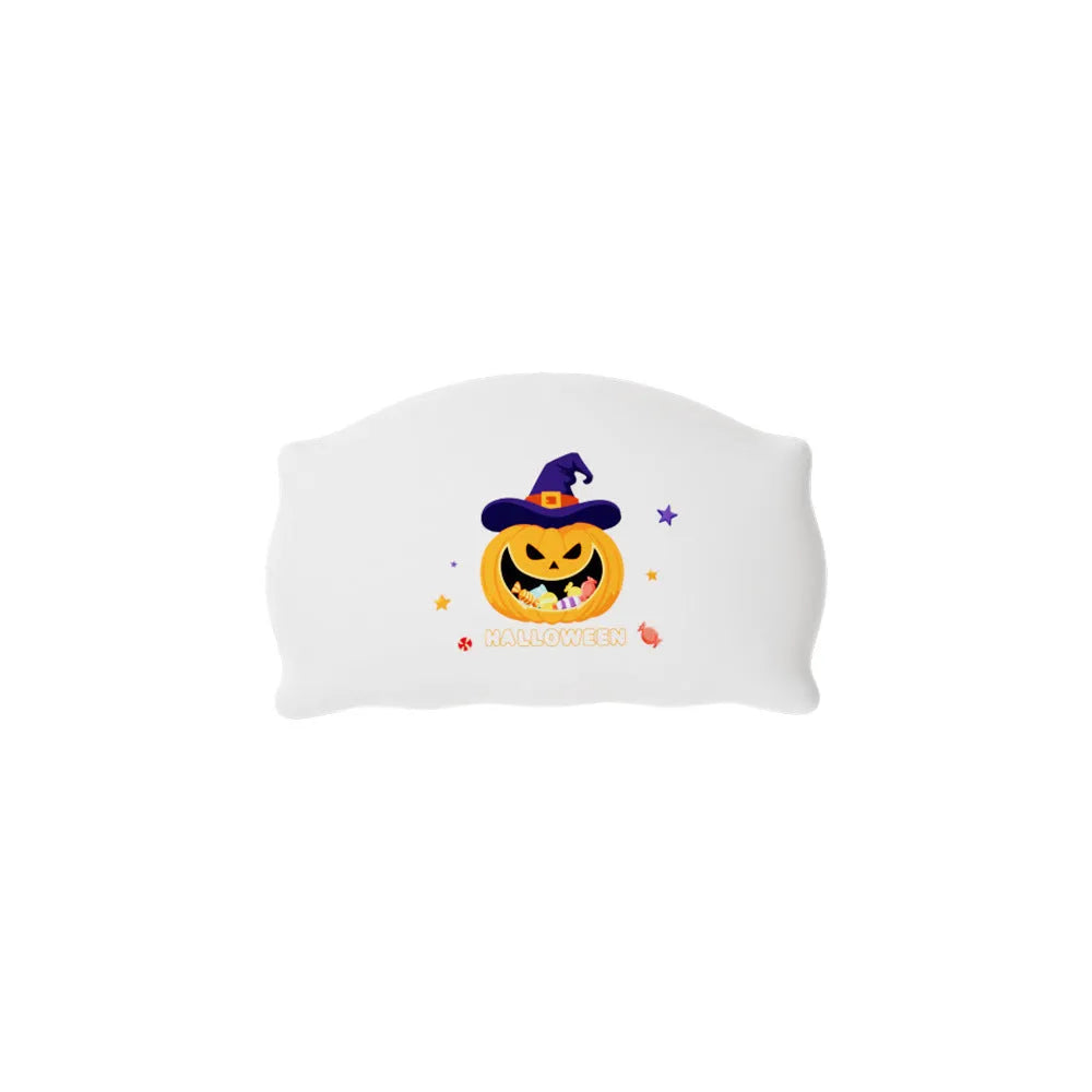 Cartoon Halloween doll table lamp in Magic Ghost design, showing warm light glow and USB-C charging port.