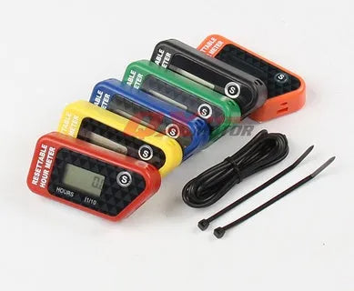 Black YSDS waterproof electronic LCD timer for vehicle and lawn mower maintenance