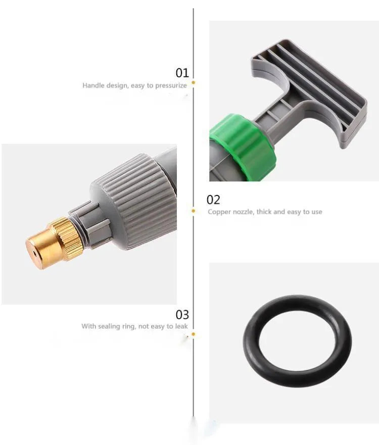 Universal beverage bottle watering sprayer nozzle with 30cm tube for household plants