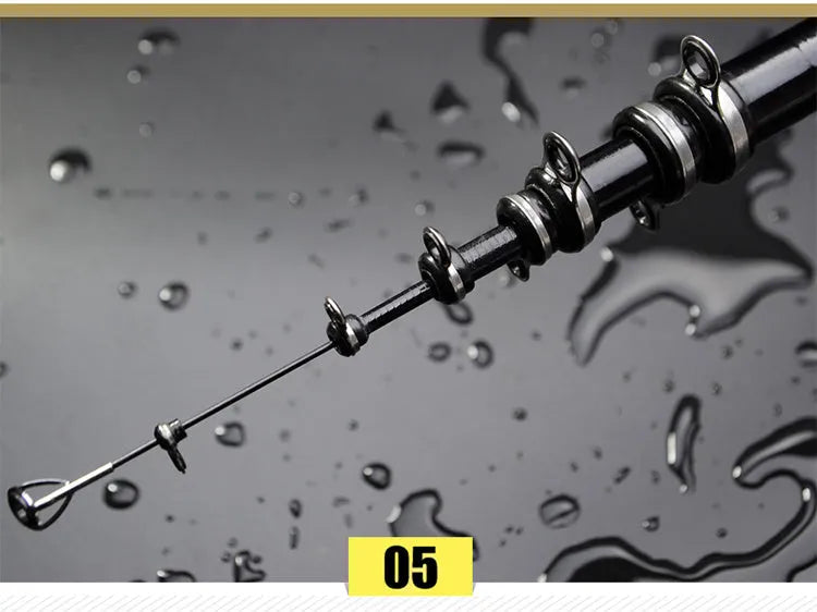 Blue carbon rock fishing rod 2.7m to 5.4m single pole for ocean rock fishing