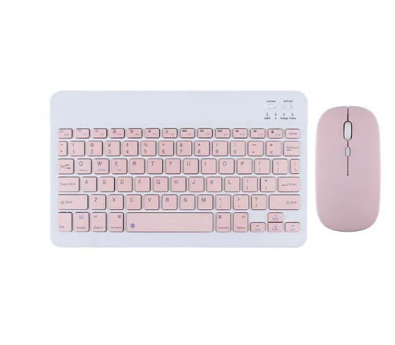 Girls Bluetooth keyboard in Lavender colour on a desk next to a tablet
