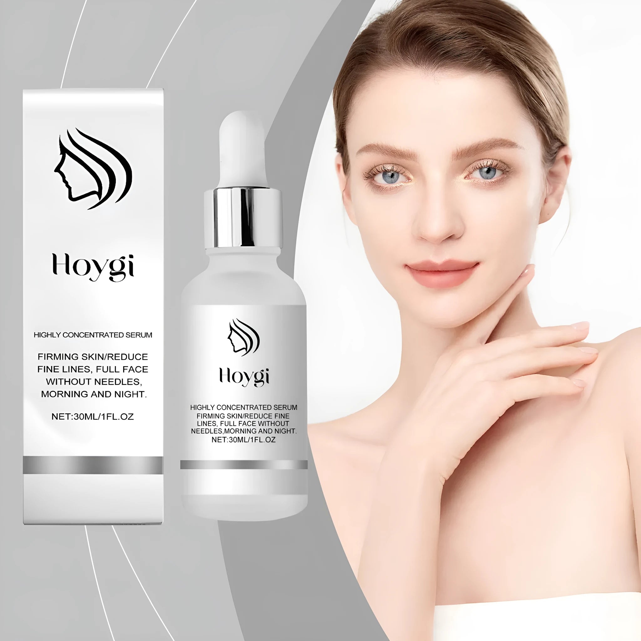Light Lines Nourish Skin Tightening Essence 30ml bottle with collagen and coffee extract