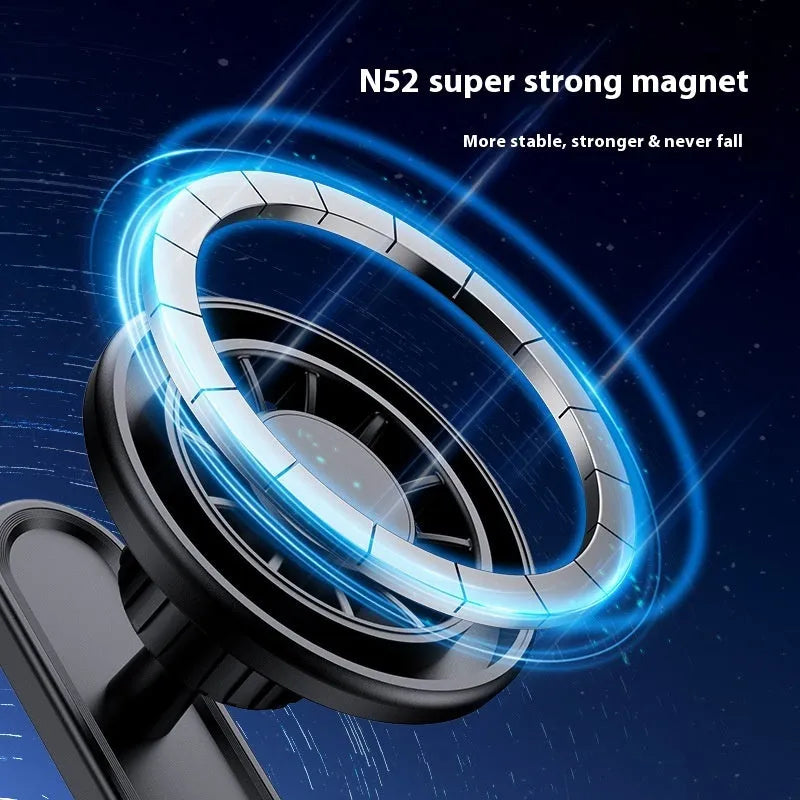 Double-sided magnetic outdoor photography bracket with plastic construction and universal mount