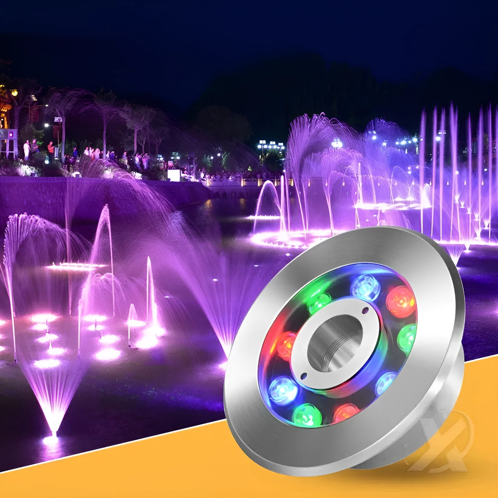 Aluminium alloy underwater garden lamp with three colour options for outdoor landscape lighting