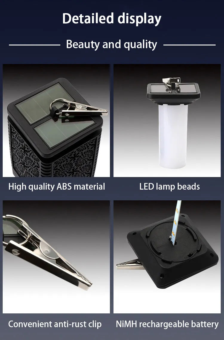 White retro flame style solar lawn light for outdoor garden or patio use