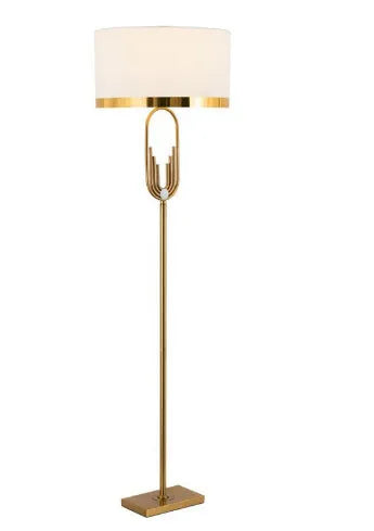 Modern vertical fabric floor lamp with adjustable height and remote control, 165cm tall, next to a desk