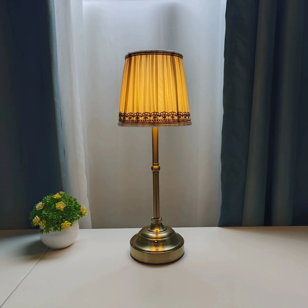 Nordic modern simple LED night lamp 14x40cm golden colour built-in battery