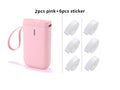 Mini portable Bluetooth label printer with direct thermal printing, 203dpi, 1200mAh battery, 208g weight