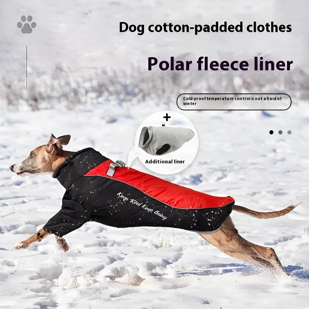 Polar fleece liner dog jacket in multiple colours and sizes for cats and dogs