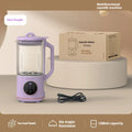 Milky white automatic soybean milk machine with glass jug and touch controls