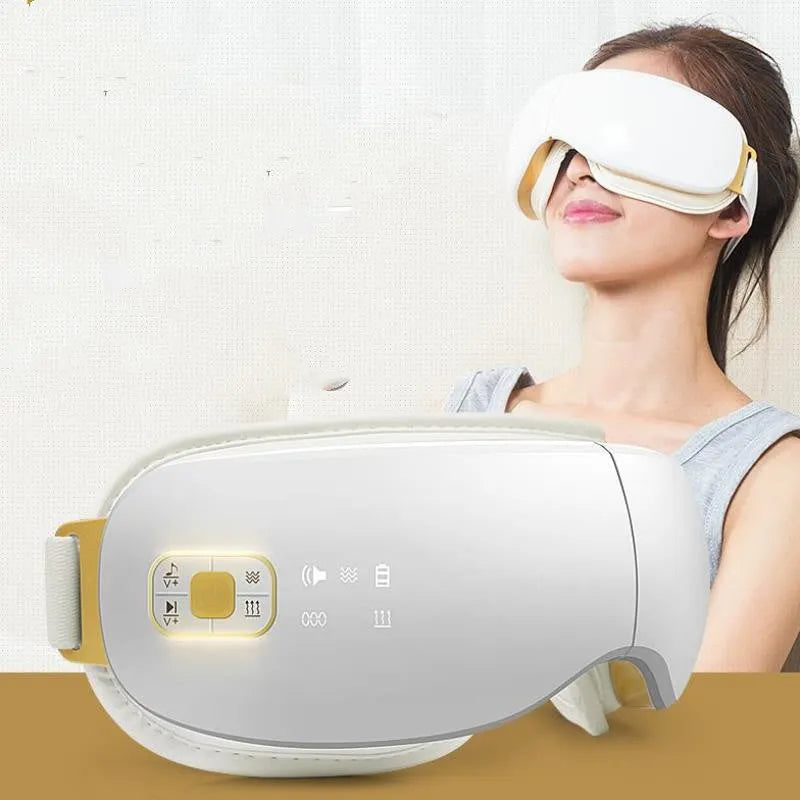 Shengyangkang SYK-212 wireless folding eye massager in white with USB cable