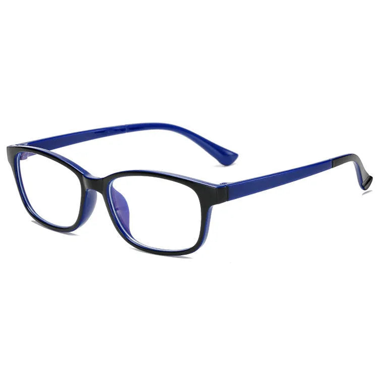 Anti-radiation glasses in full PC frame, blue finish, for unisex use with anti-blue light protection