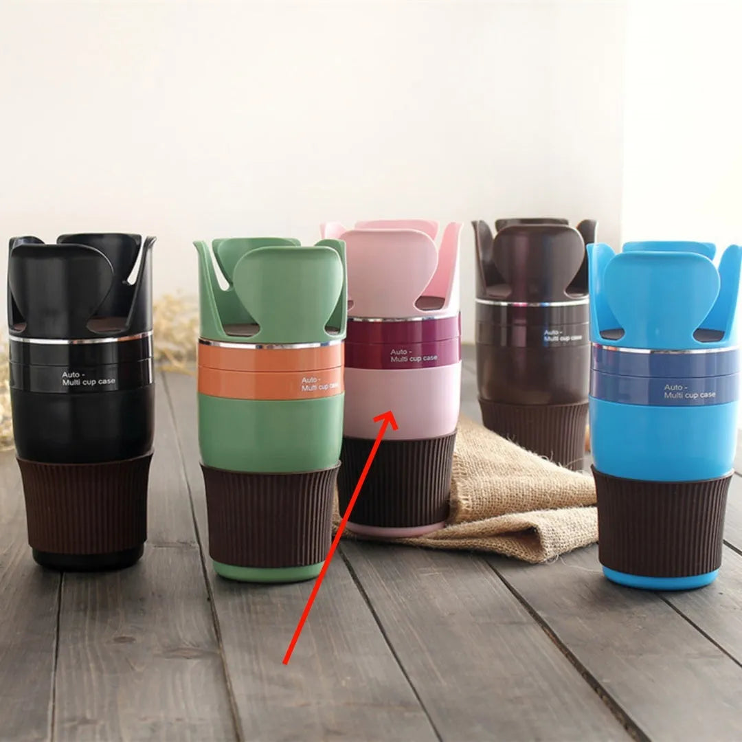 Car multifunction cup holder and phone bracket in five colour options