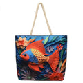 Cotton linen canvas shoulder bag in square horizontal shape with double straps and internal zipper pockets