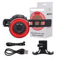 Black aluminium alloy intelligent induction brake taillight for bicycles with seat tube mounting bracket