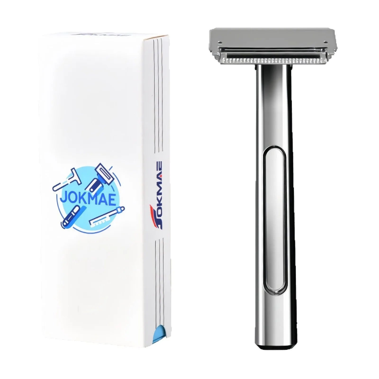 Double-layer half-blade manual shaver with suspension knife head in bronze, gun metal, silver, or gold-plated purple colour