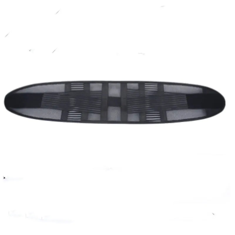 Black breathable sports waist support belt with internal steel plate for lumbar protection during fitness.