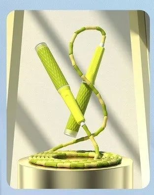 Children's bamboo bead skipping rope in four colour options with 2.8 metre length