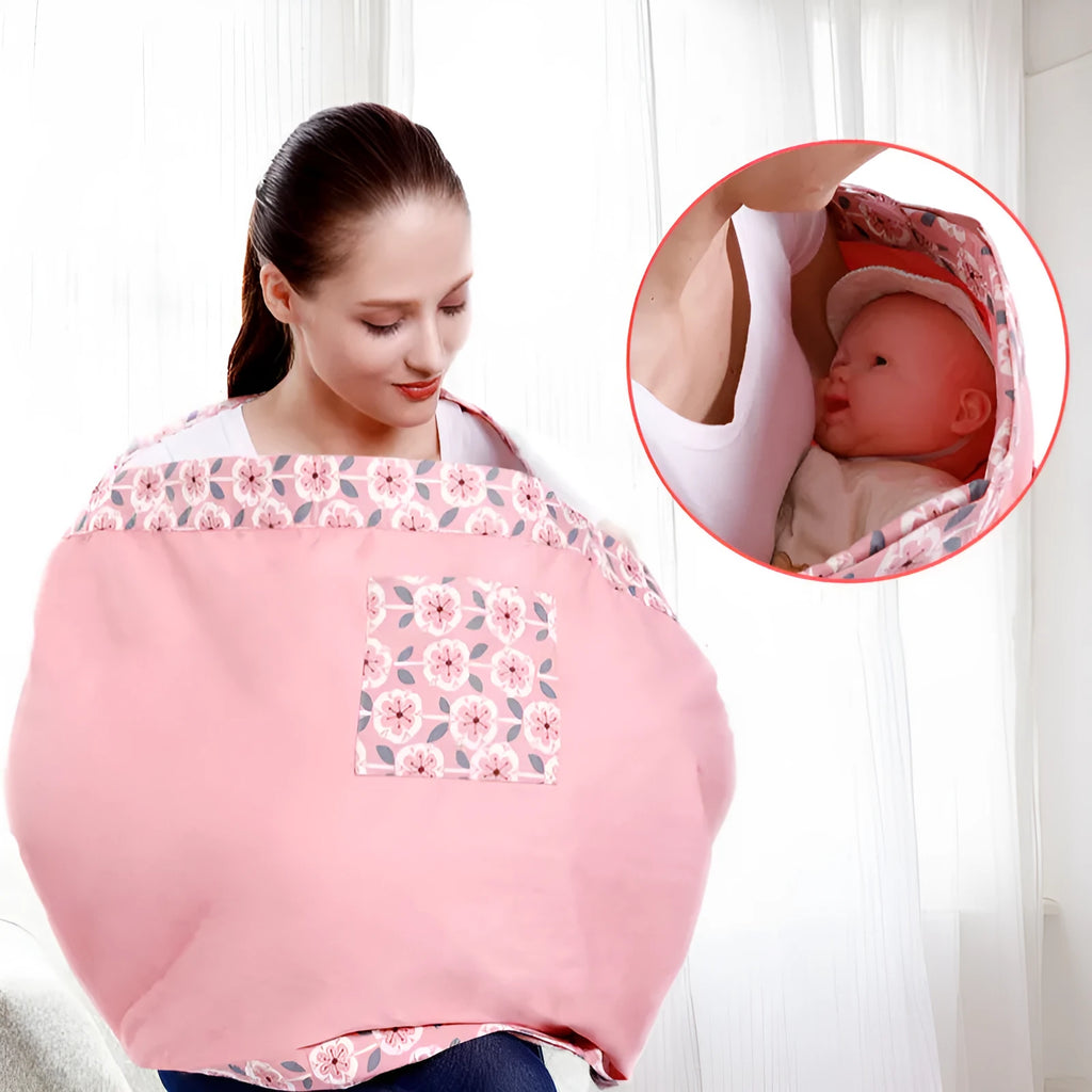Adjustable baby wrap carrier sling shown in multiple colours, suitable for infants 0-36 months.