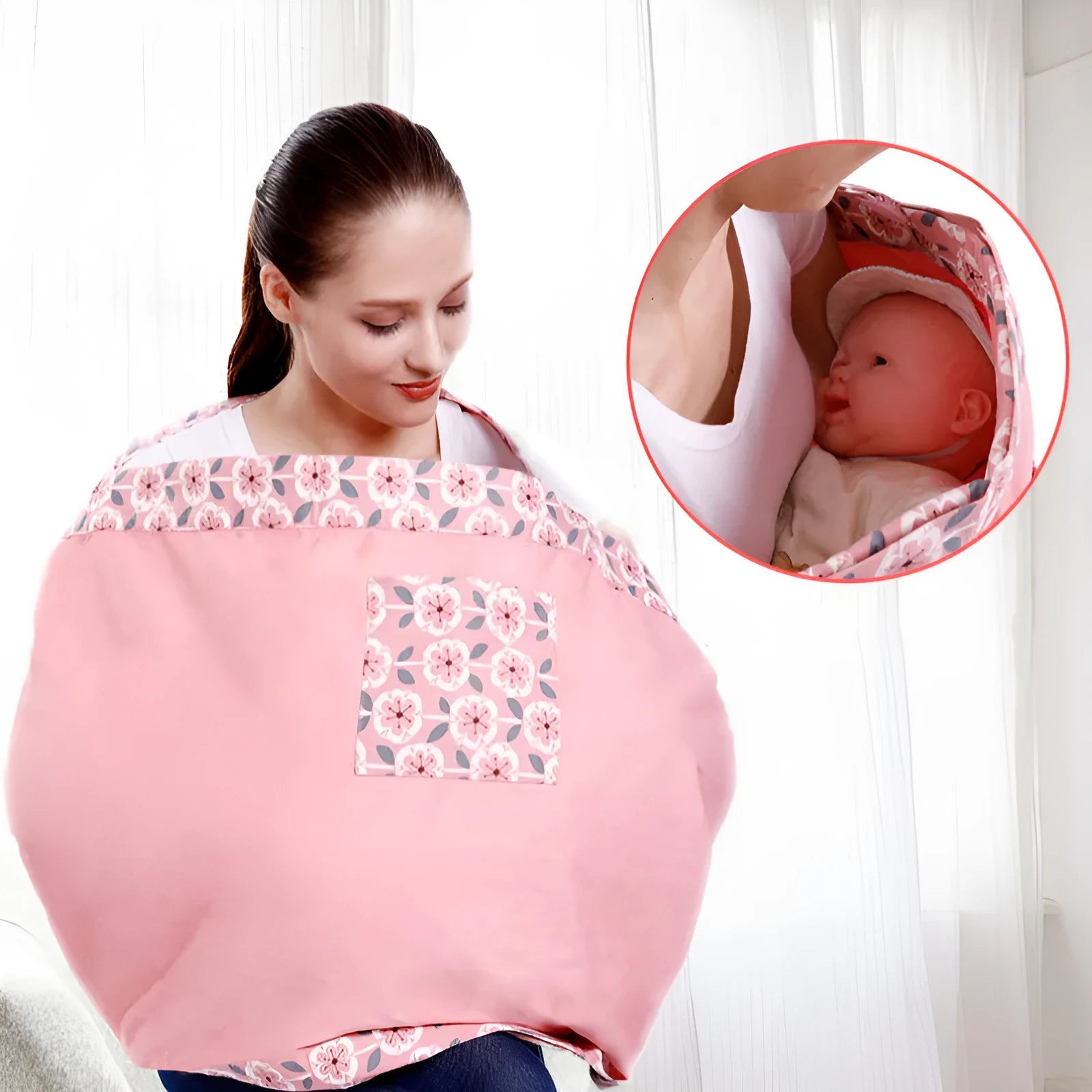 Adjustable baby wrap carrier sling shown in multiple colours, suitable for infants 0-36 months.