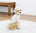 Cotton knitted dog sweater in white or navy blue, sizes SM to 3XL, ins-style pet jumper