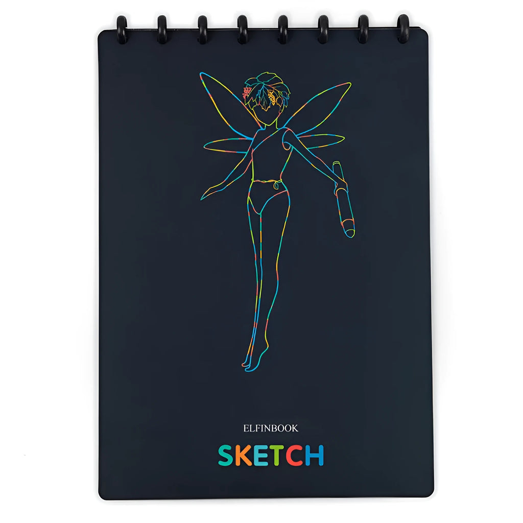 Children's drawing book A4 size with PP cover in black, orange, and white options