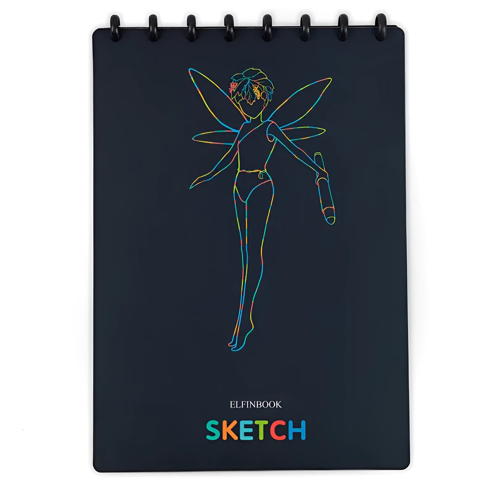 Children's drawing book A4 size with PP cover in black, orange, and white options