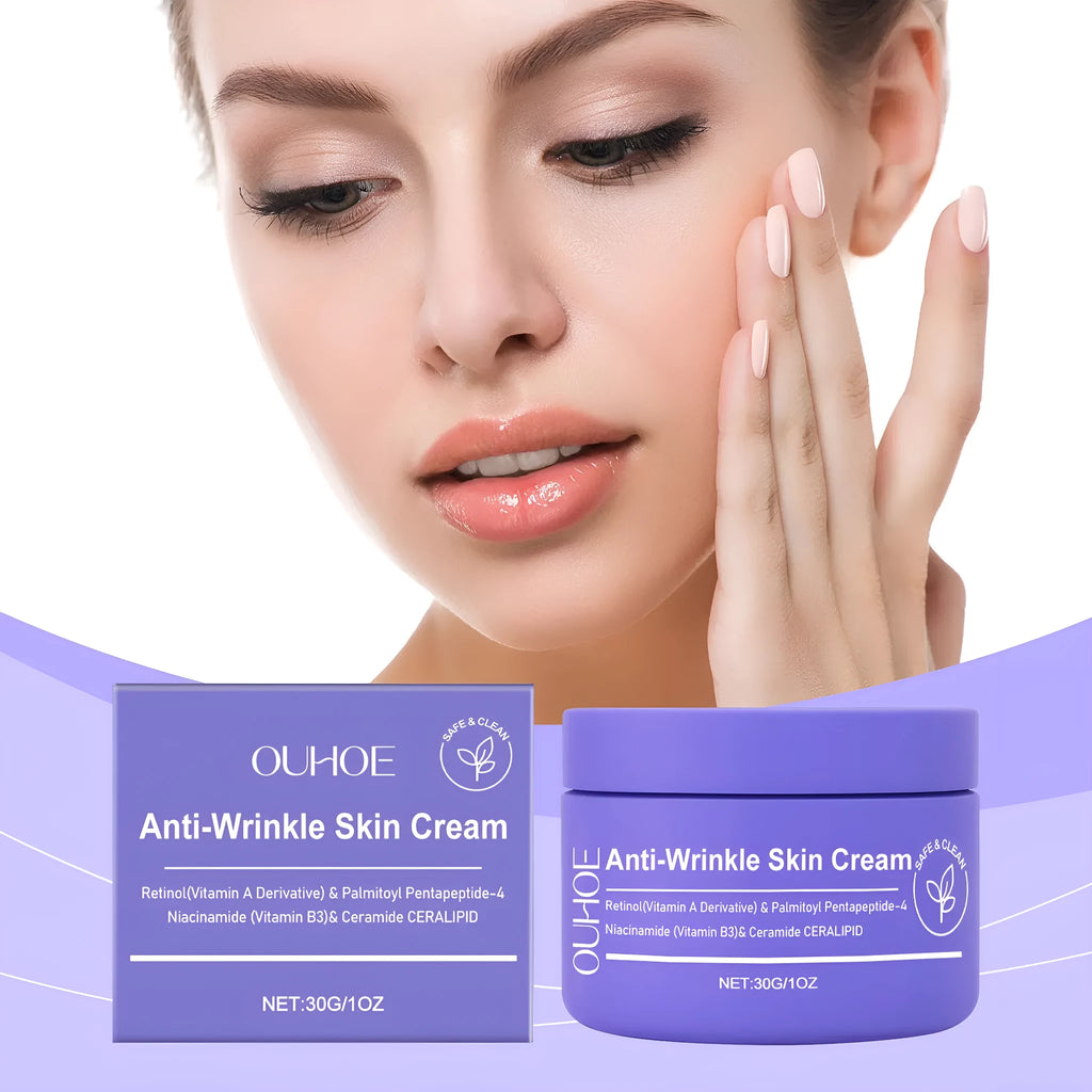30g jar of retinol neck cream with ceramide and peptide formula for daily moisturising