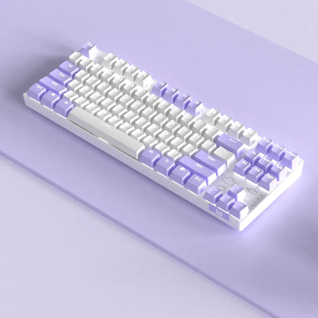 Wireless Bluetooth mechanical keyboard with metal construction and LED backlighting