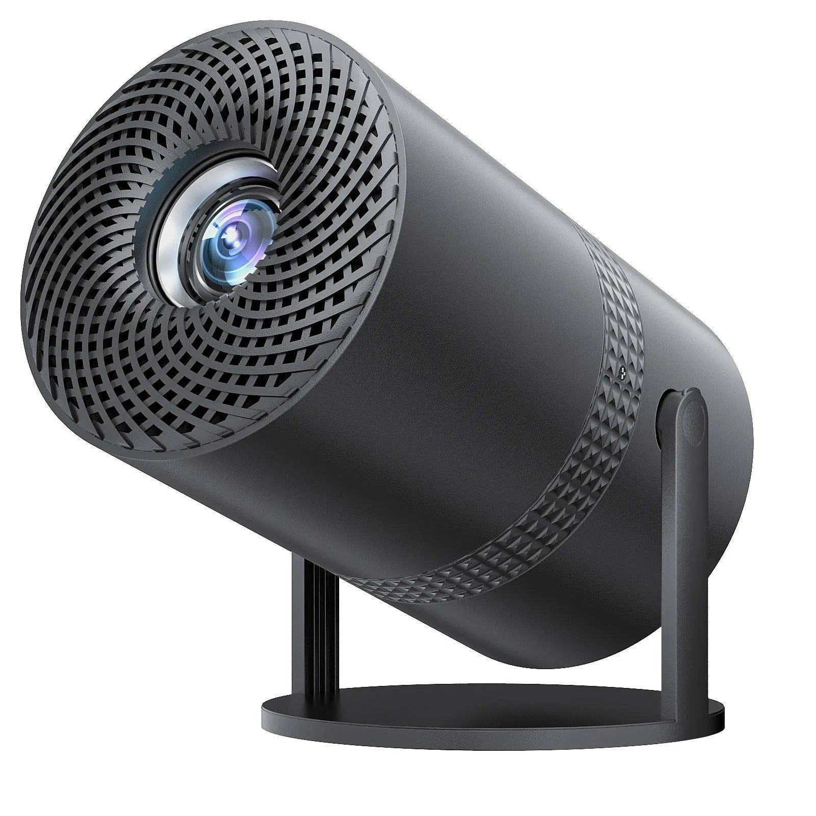 P300 portable projector in black finish with power adapter and interchangeable UK EU US AU plugs