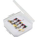 Five bionic poisonous mosquito fishing hooks with spinning sequins in multicolour designs