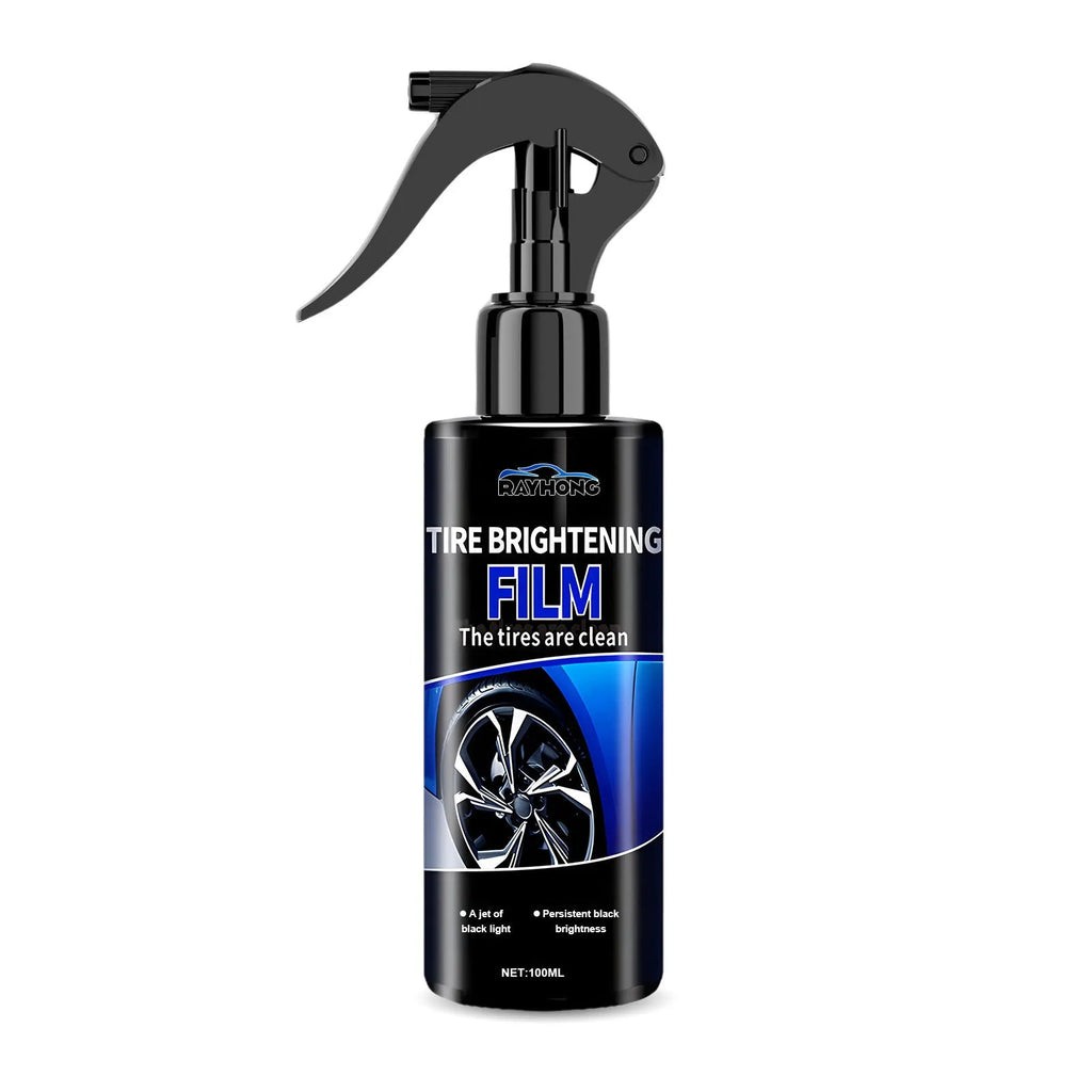 Car tire spray paint 100ml bottle with cleaning agent for tyre refurbishment and polishing