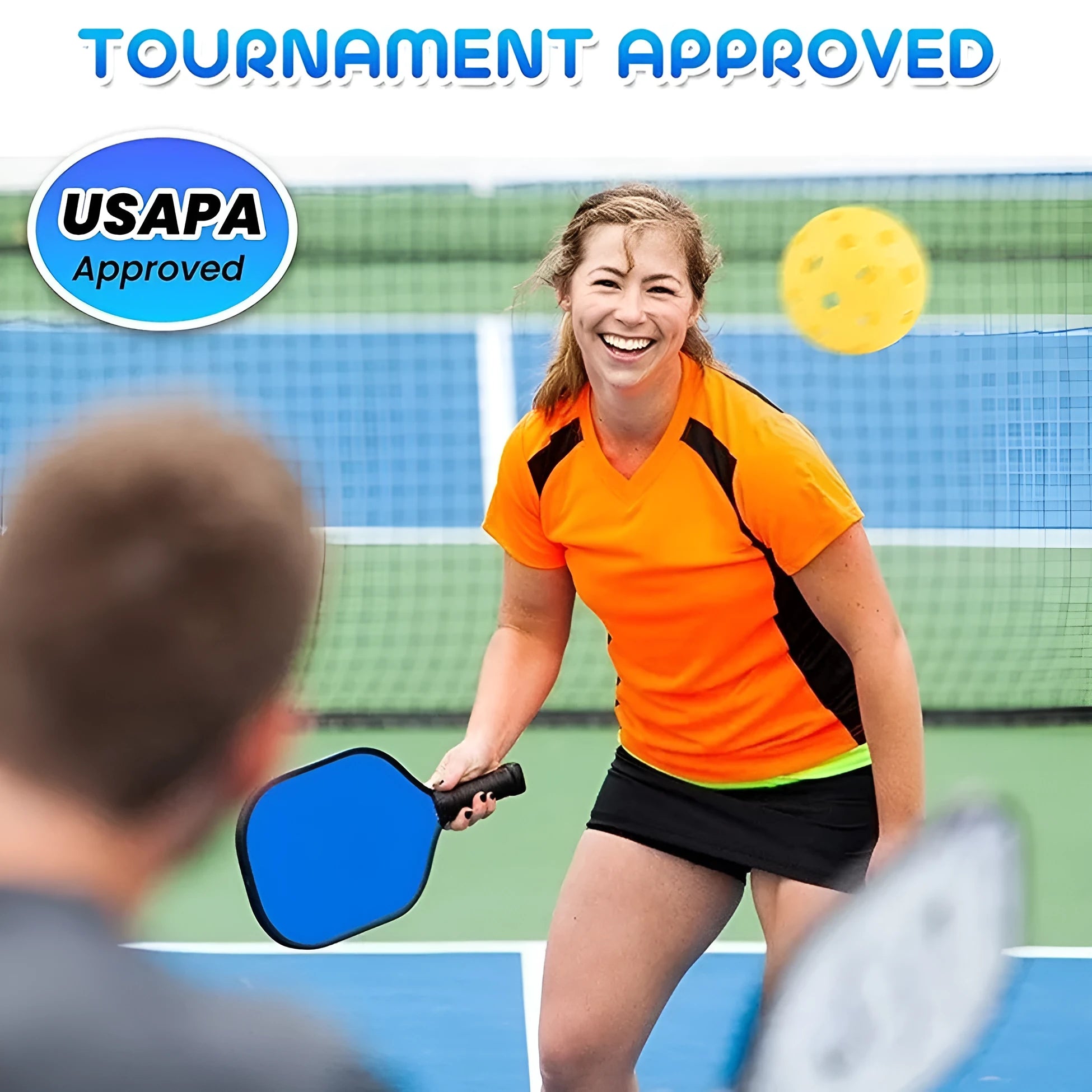 A wooden table tennis and pickleball racket for beginner adult sports training.