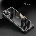 Transparent iPhone 11 case in six colour options showing TPU and PU construction