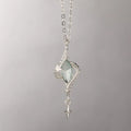 Creative hollow out pendant necklace with mori style winding chain and heart of thorns design