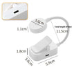 Homehold rechargeable book clip light in white plastic with built-in lithium battery and USB charging