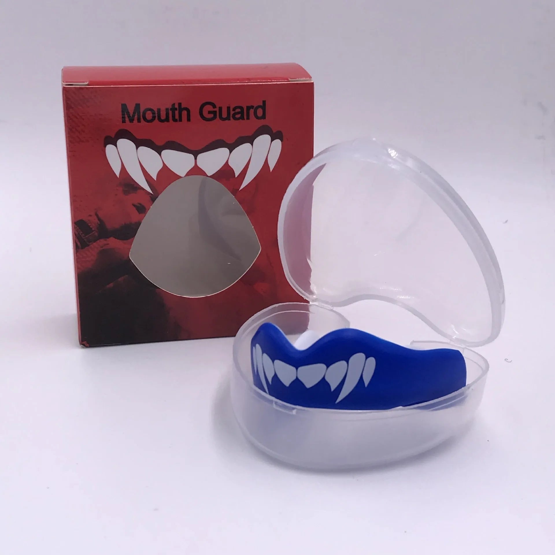 Adult boxing mouthguard with printed tooth design for martial arts protection