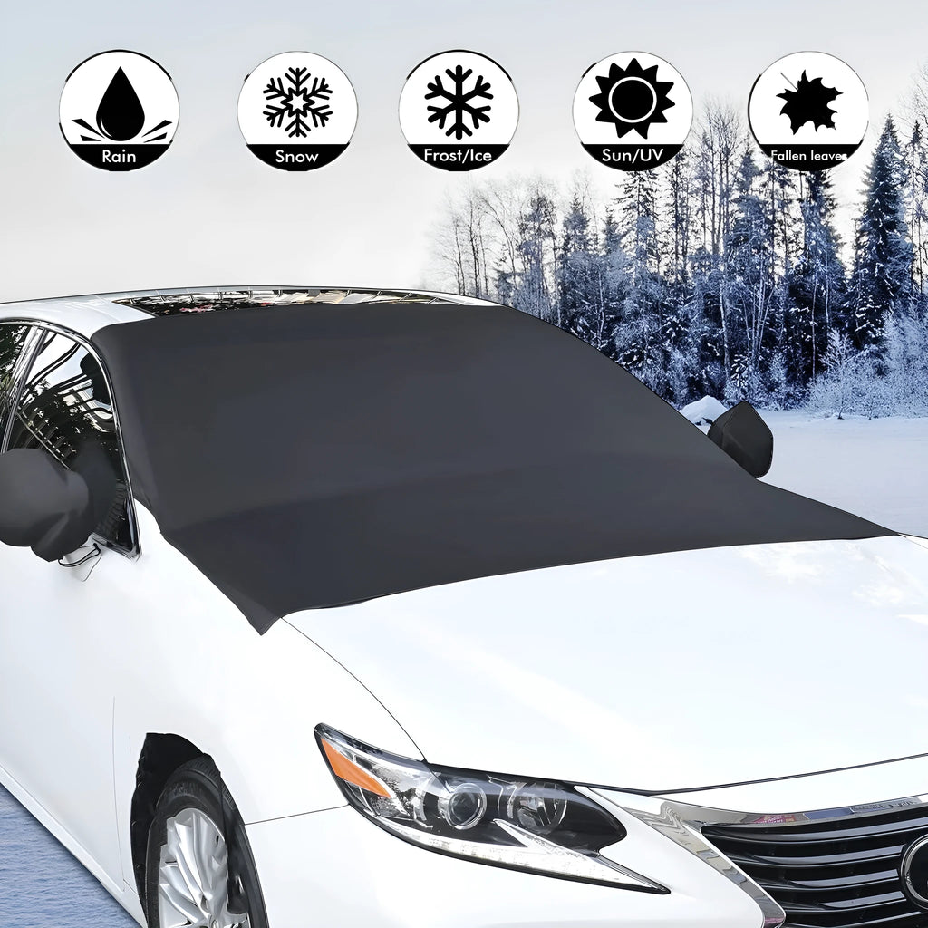 Black rubber Oxford car cover for vehicle protection with zipper bag packing