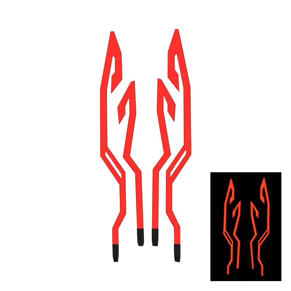 High brightness waterproof helmet light bar with LED strips in red and white colours mounted on a bike helmet