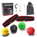 Boxing reaction ball attached to adjustable headband, PU material, multiple colour options, with cloth bag for storage