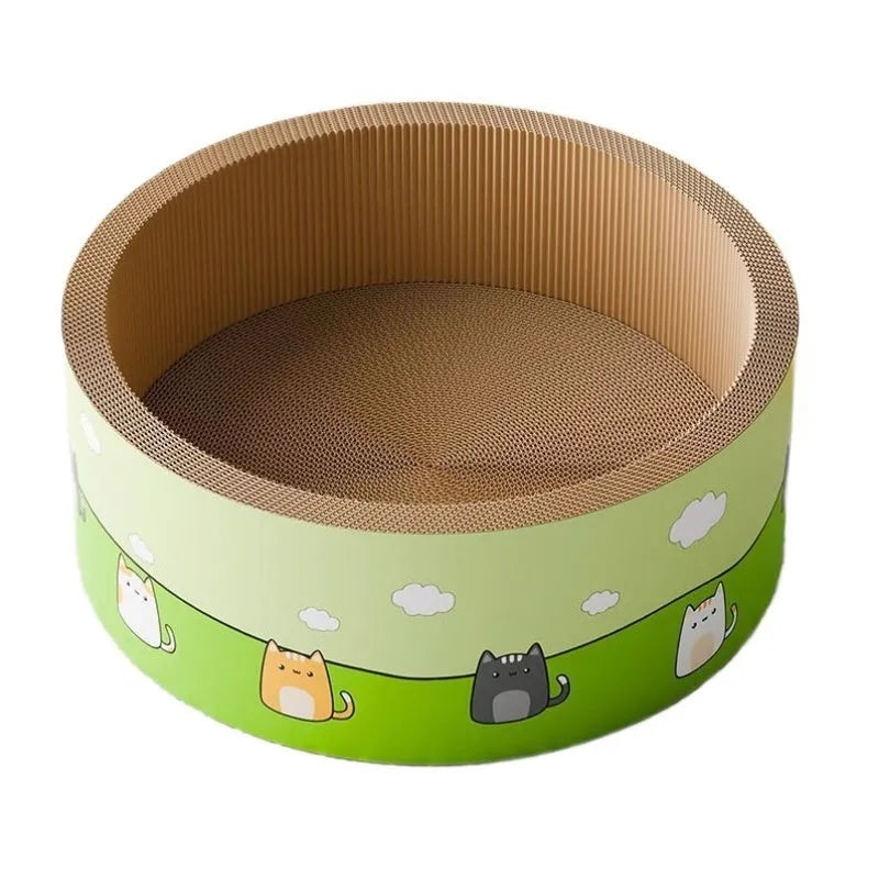 Large round pit corrugated paper cat scratch board replacement refill in 45cm, 50cm, 55cm sizes.