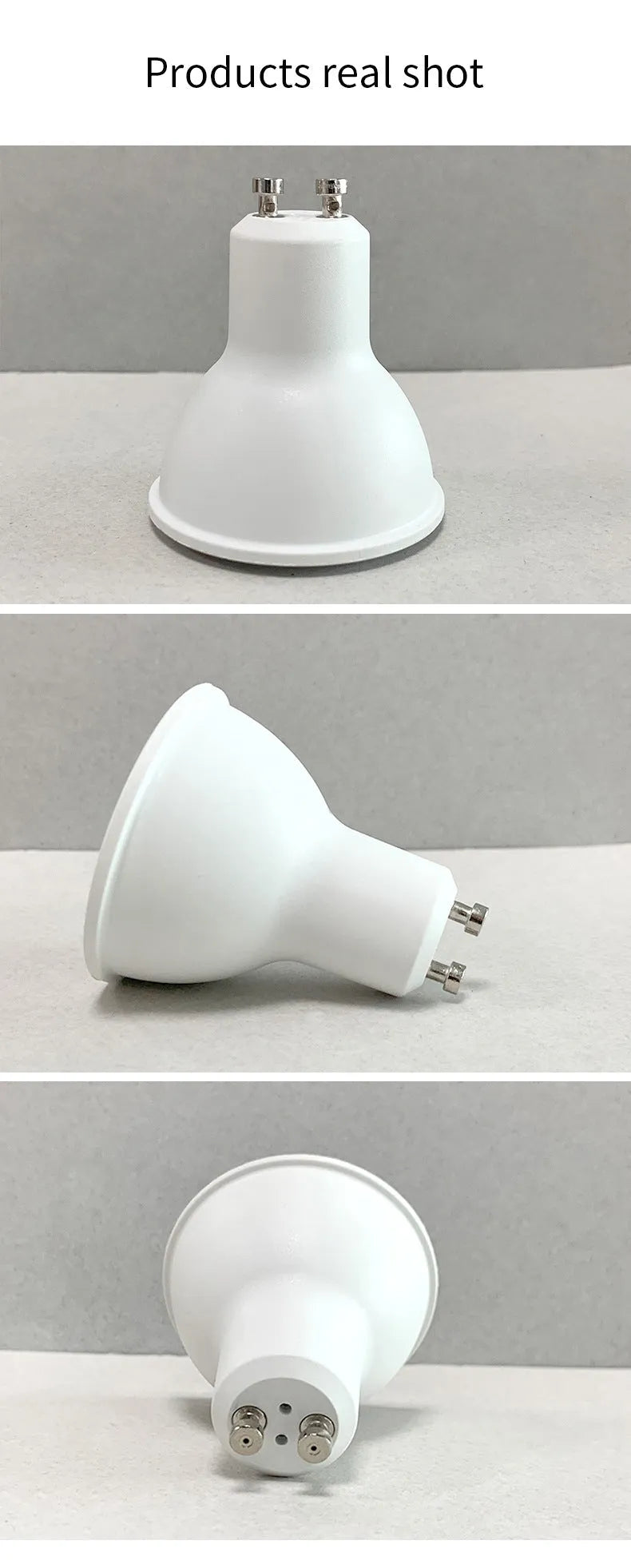 Smart GU10 RGBCCT LED spotlight with wifi control and compact 50mm diameter design