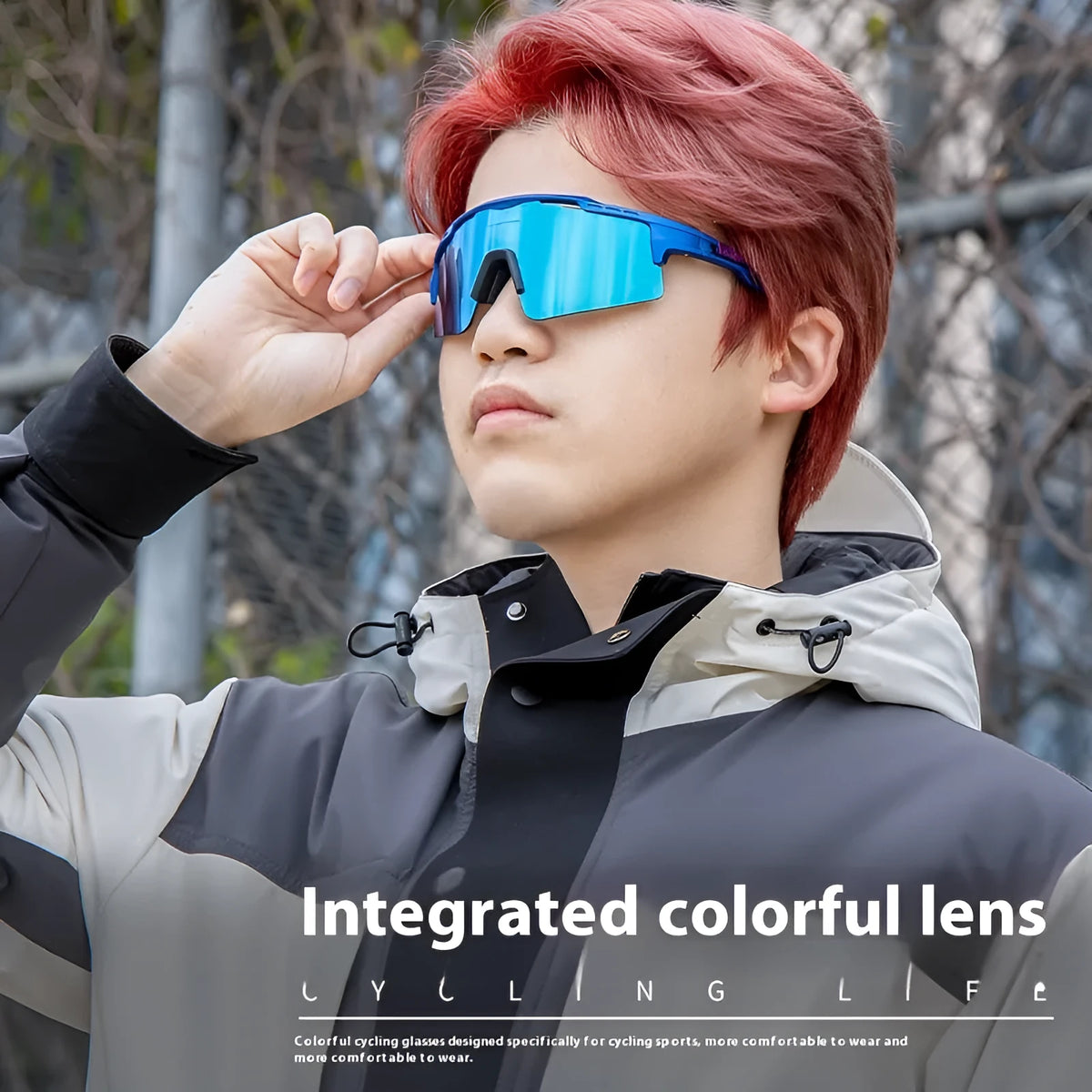 Polarized HD bicycle glasses with TR90 frame full rim design for men and women