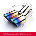 Stainless steel car exhaust pipe muffler tail hood decoration in Double Baked Blue finish