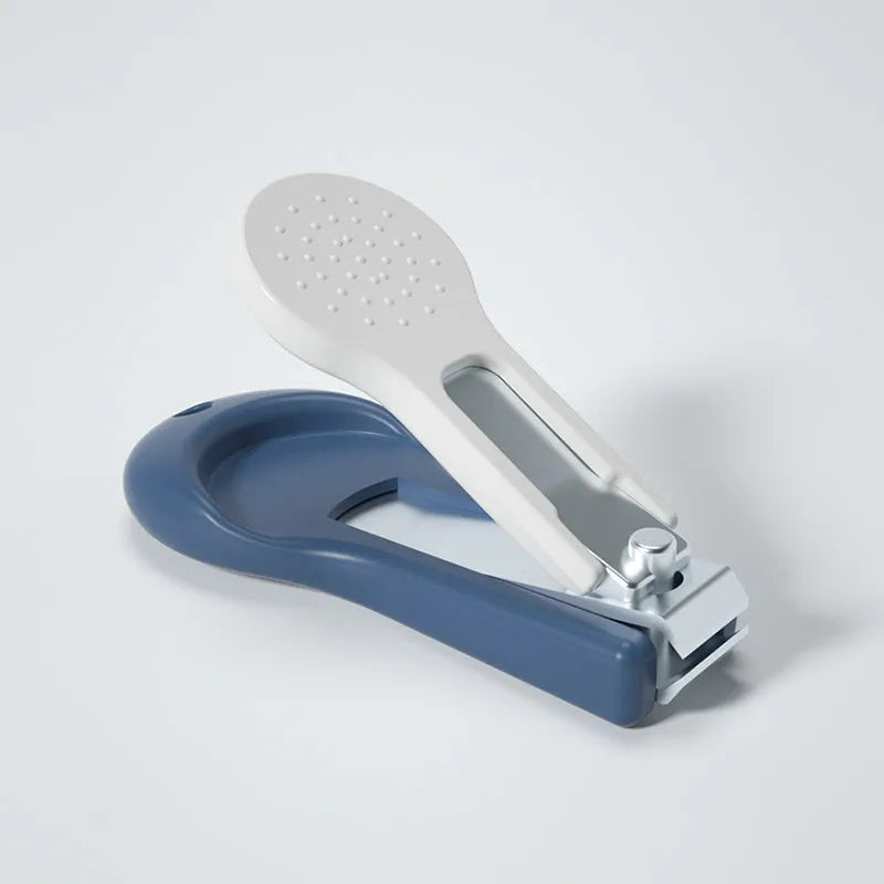 Baby nail clippers set with silicone handle in a choice of six animal-themed colours for newborns.