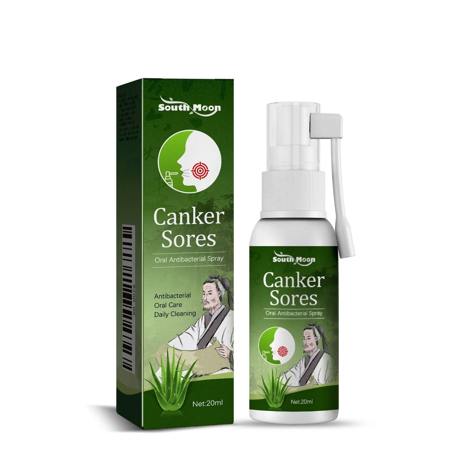 20ml mint flavour oral care spray in boxed packaging for breath freshening