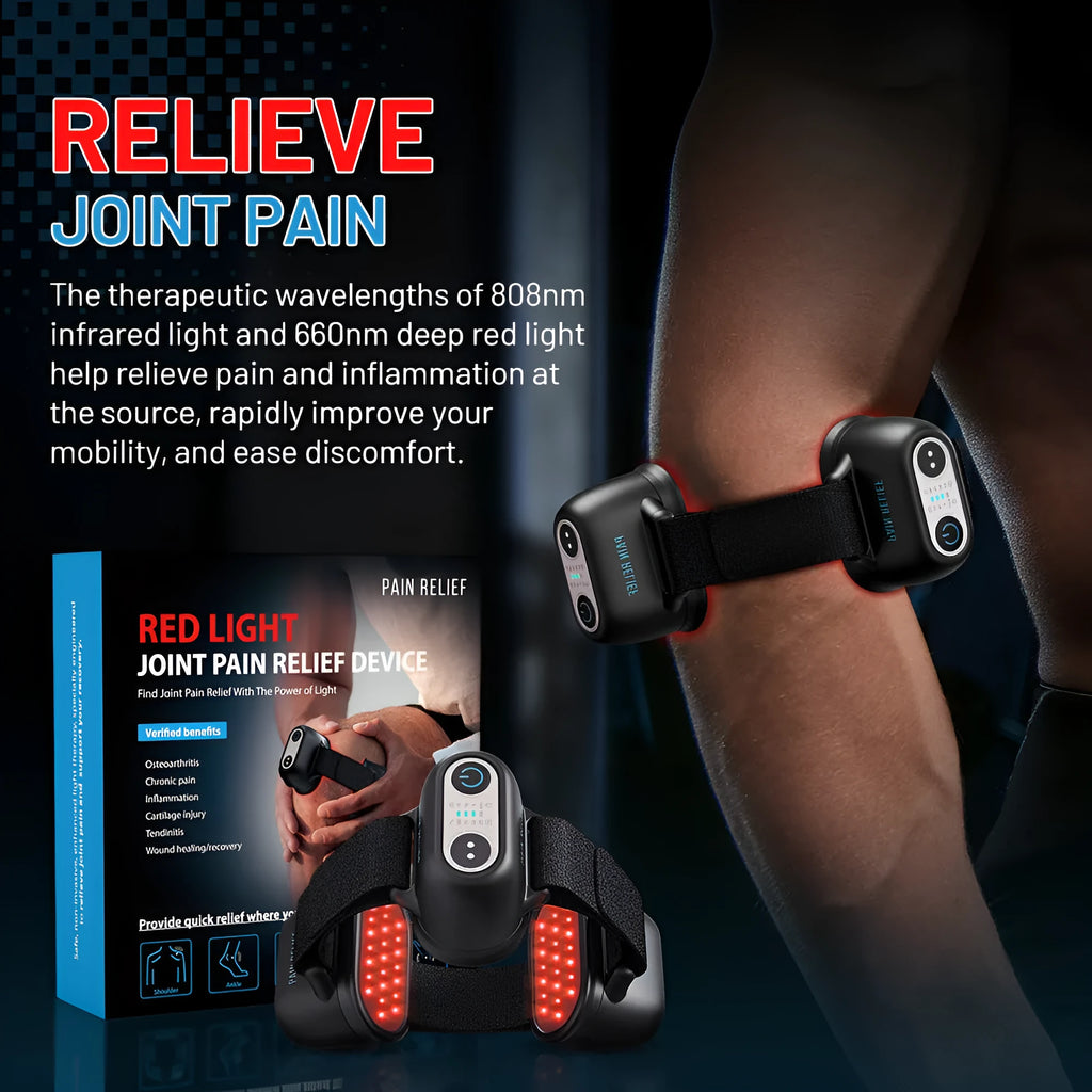 Black adjustable strap physiotherapy instrument with three gear settings for joint and muscle therapy