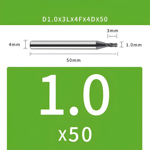 Tungsten steel 4-blade end mill with ball nose for contour milling