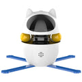 White electronic automatic cat toy with rotating funny stick and extended elastic rope