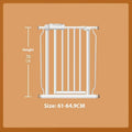Baby safety gate plastic barrier 78cm high adjustable width 61-85.9cm white model for stairs